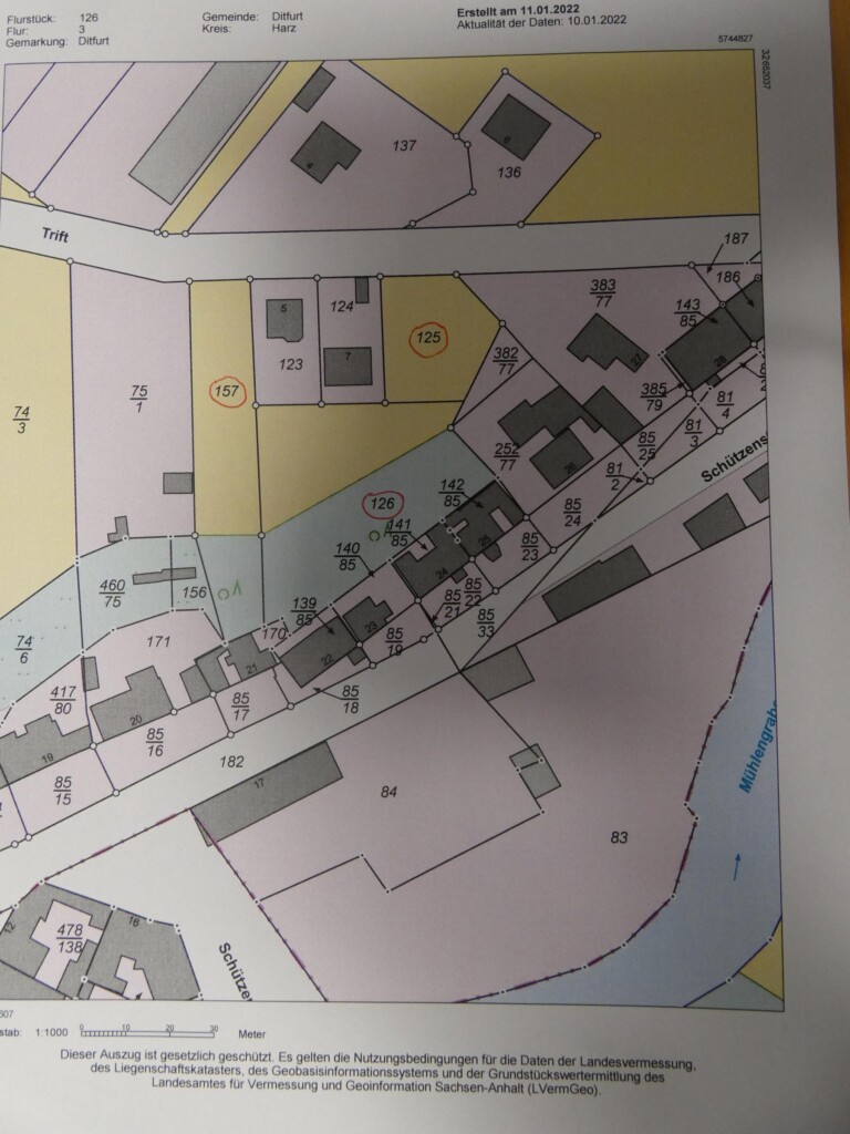 Ansicht Liegenschaftskarte