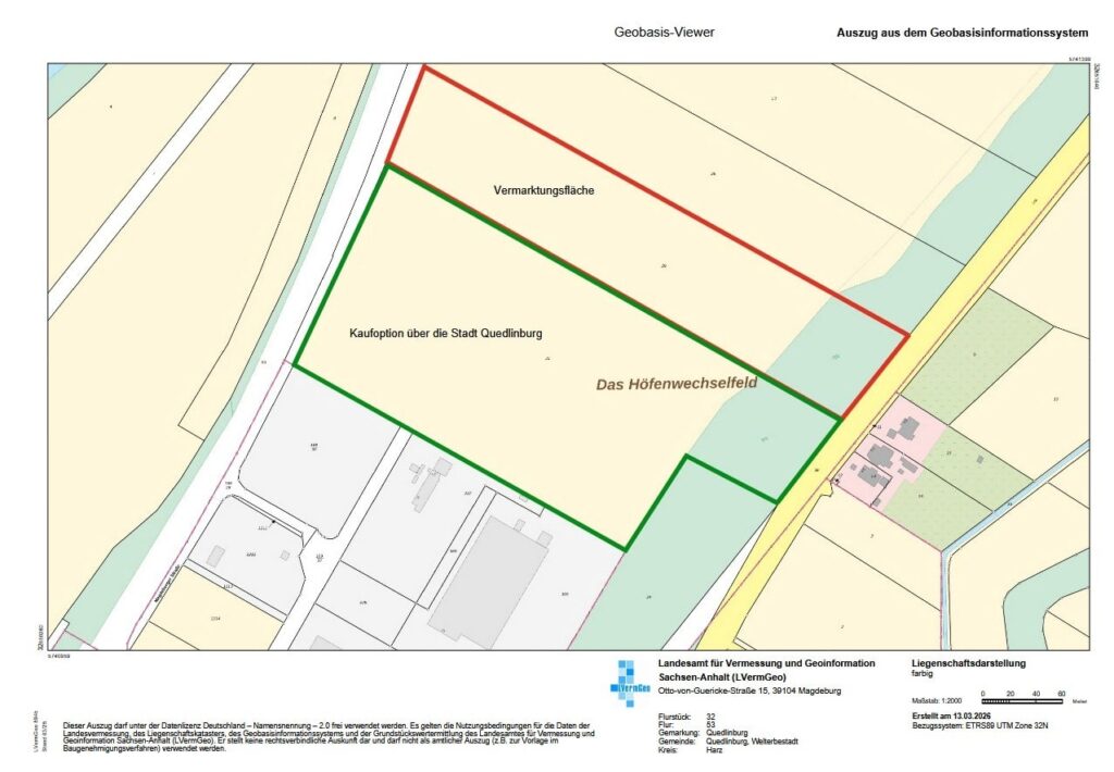 Vermarktungsfläche+Kaufoption