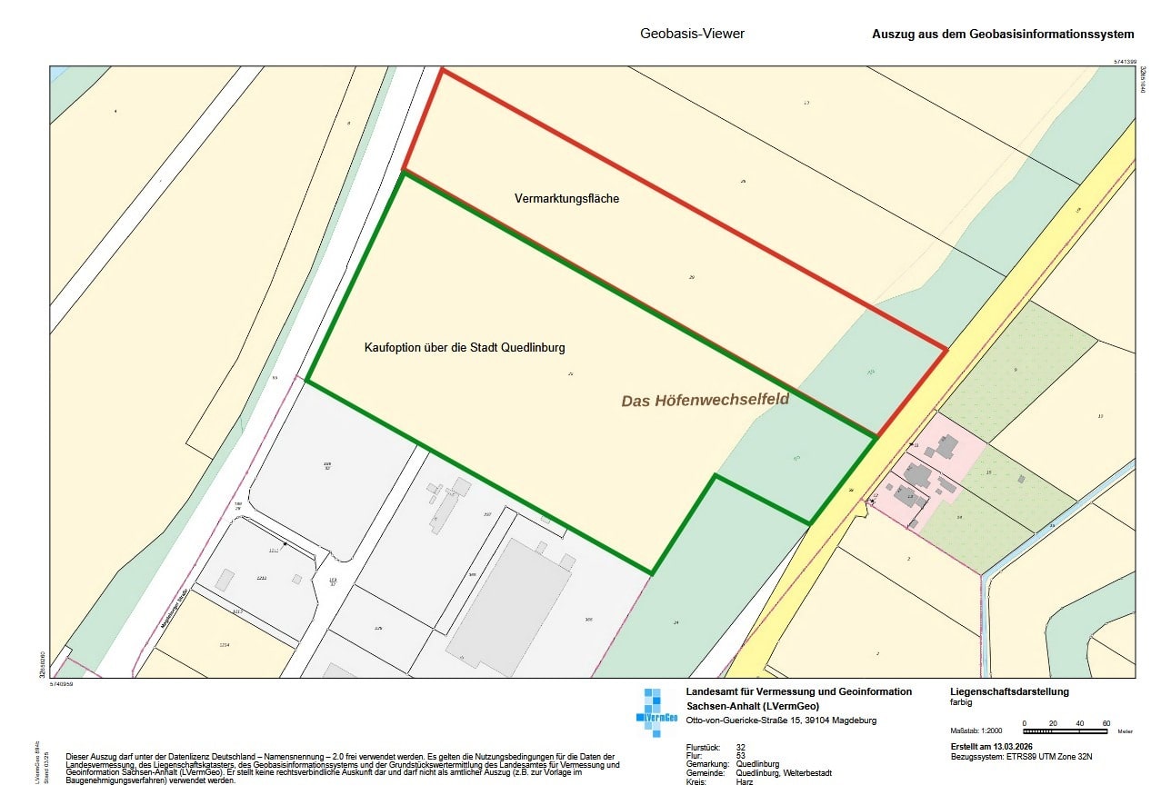 Vermarktungsfläche+Kaufoption